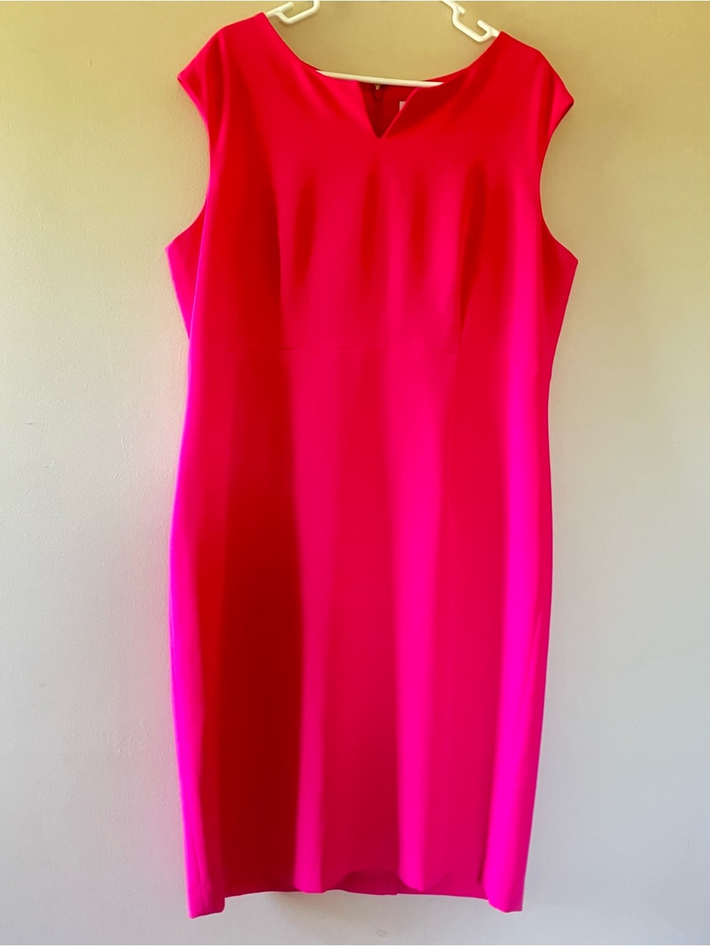Kasper Hot Pink Sleeveless Sheath Dress – Size 18